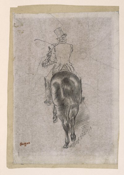 At üzerinde mahmuzlamak by Edgar Degas