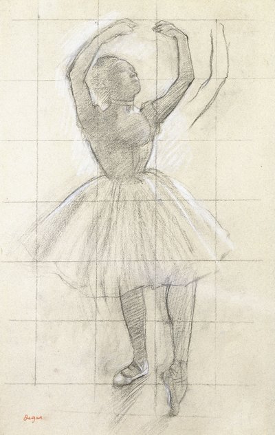 Bir Fotoğraftan Poz Veren Dansçı Çalışması, 1874 dolayları by Edgar Degas