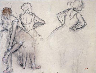 Dansçıların İncelenmesi; Dansçıların Çalışması, by Edgar Degas