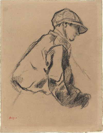 Bir Jokey Çalışması by Edgar Degas