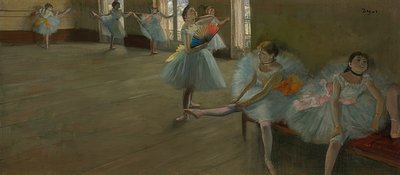 Bir uygulama odasında dansçılar. 1880 civarında by Edgar Degas