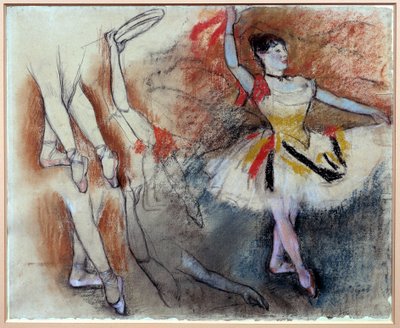 Tef dansçısı Edgar Degas (1834-1917) tarafından pastel ve siyah kalemle çalışma. 1882 Güneş. 0,58x0,46 m Paris, Orsay Müzesi by Edgar Degas