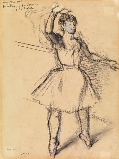 Küçük Dansçı, 1885 dolayları (kağıt üzerine tebeşir) by Edgar Degas