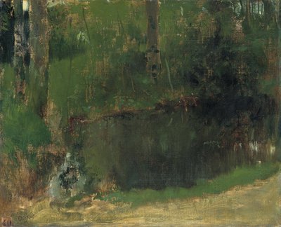 Ormandaki Gölet, 1868 civarı by Edgar Degas