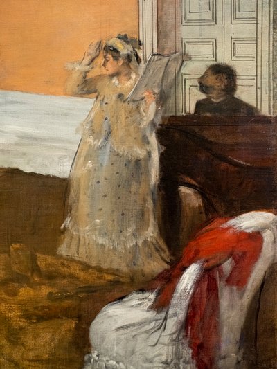 Şarkı Tekrarı (detay). 1869 civarında. Tuval üzerine yağlı boya. by Edgar Degas
