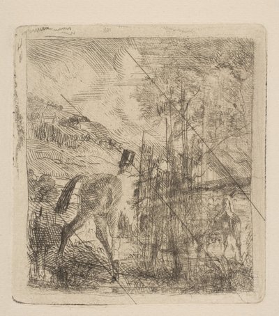 Atına Binen Sporcu, 1856. by Edgar Degas