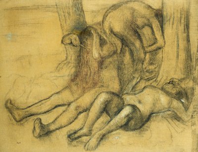 Bir Ağacın Altında Üç Yıkanan; Bir Ağacın Altında Üç Yıkanan Kişi, 1894 dolayları by Edgar Degas
