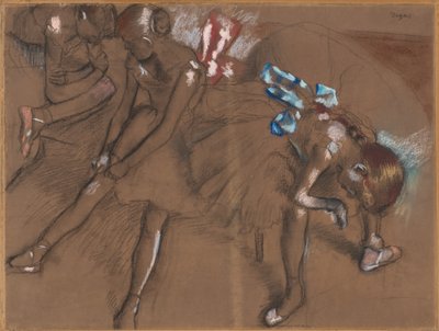 Dinlenen Üç Dansçı, c. 1880. by Edgar Degas