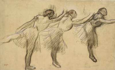 Bir Balerin Üç Çalışması, 19. yüzyıl sonu by Edgar Degas