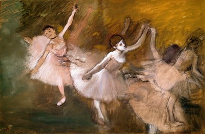 Üç dansçı (pastel) by Edgar Degas