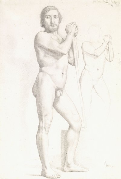 Bir Adamın İki Akademik Çalışması, c.1856 by Edgar Degas