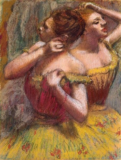 İki Dansçı (kağıt üzerinde pastel) by Edgar Degas