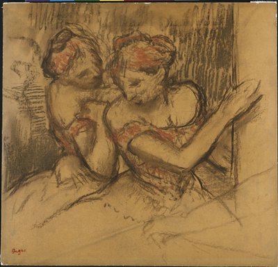 iki dansçı by Edgar Degas