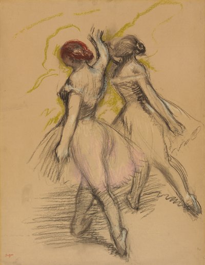 İki Dansçı; İki dans eden kız, 1889 dolayları by Edgar Degas