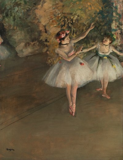 Sahnede İki Dansçı, 1874. by Edgar Degas