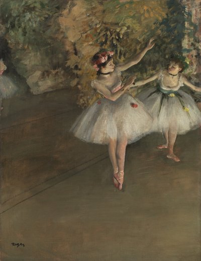 Sahnede İki Dansçı, 1874 dolayları by Edgar Degas