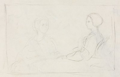 İki Oturan Kadın (versi) by Edgar Degas