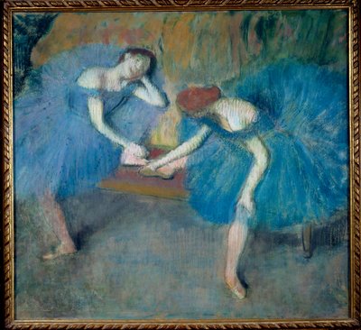 Dinlenmede iki dansçı Edgar Degas (1834-1917) tarafından Belçika kağıdında Pastel. 1898 Güneş. 0,92x1,03 m Paris, Orsay Müzesi by Edgar Degas