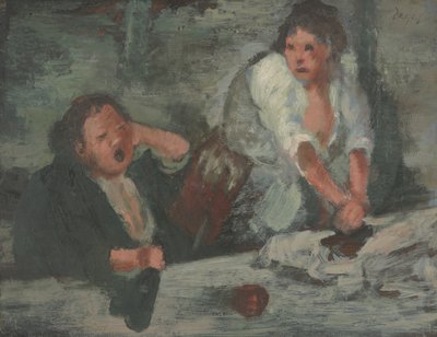 Kadınları Yıkayın (panelde yağ) by Edgar Degas