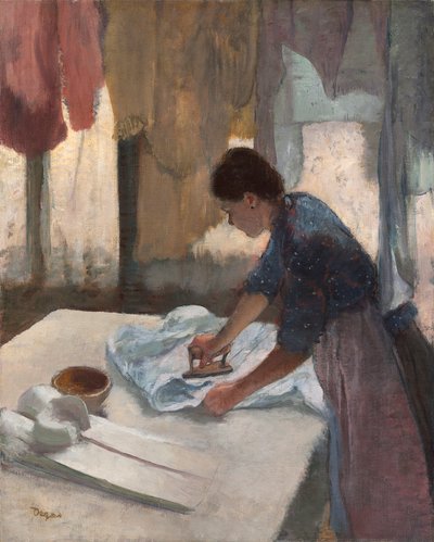 Ütü yapan Kadın, 1876-87 civarı (tuval üzerine yağlı boya) by Edgar Degas