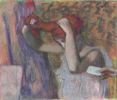 Saçını Şekillendiren Kadın, Mektup; Saçını Yapan Kadın, Mektup, c.1888-1892 by Edgar Degas