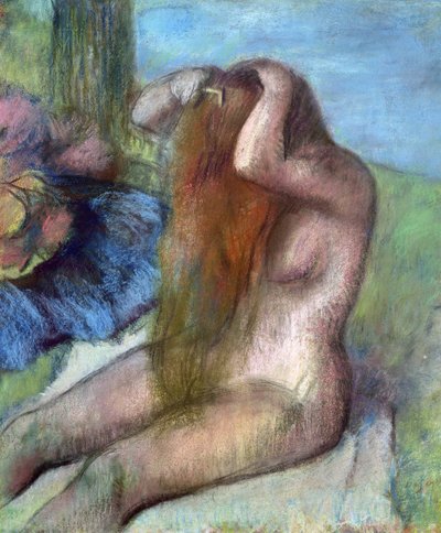 Saçını Yapan Kadın, 1895 dolayları (pastel) by Edgar Degas