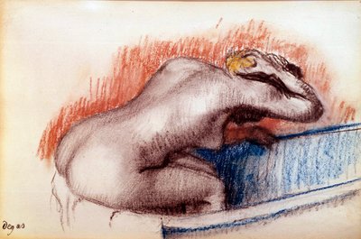 Banyoda yıkanan kadın Pastel, Edgar Degas (1834-1917) 1892 Güneş. 0,31x0,47 m Paris, Orsay Müzesi by Edgar Degas