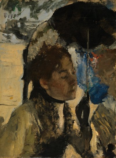 Şemsiyeli Kadın, 1880 dolayları (tuval üzerine yağlıboya) by Edgar Degas