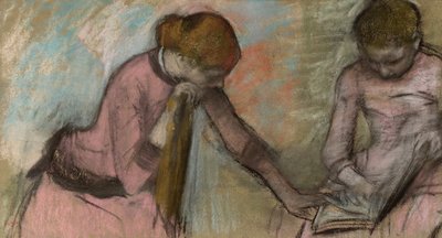 Albüme Bakan Genç Kızlar; Bir albüme bakan genç kızlar, c.1884 by Edgar Degas