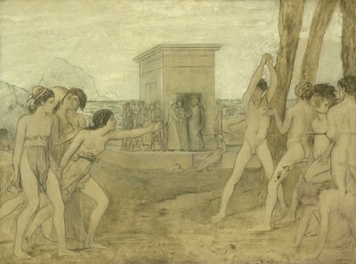 Erkeklere Meydan Okuyan Genç Spartalı Kızlar, 1860 dolayları by Edgar Degas