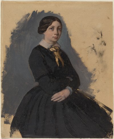 Siyahlı genç kadın by Edgar Degas