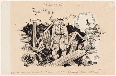 Misilleme, Dan of Damage Dug-Out: God Strafe England !!!, 1917 by Edgar Fryer