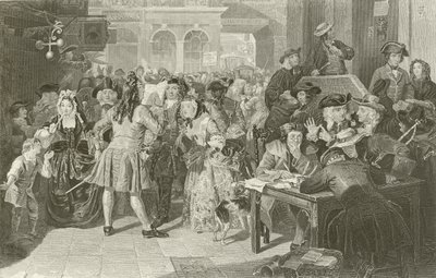 Güney Denizi Balonu, Londra by Edgar Melville after Ward