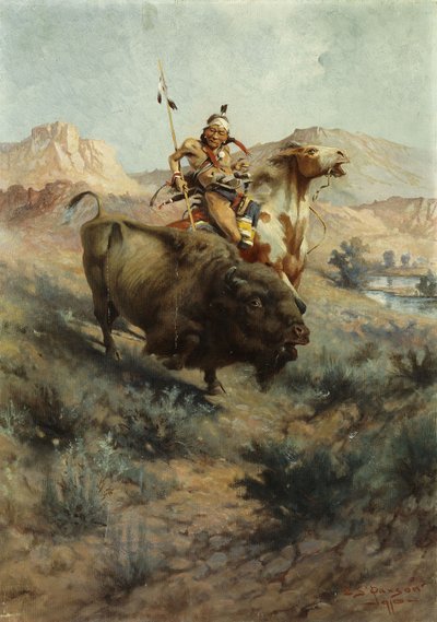 Hint ve Bufalo, 1891 by Edgar Samuel Paxson
