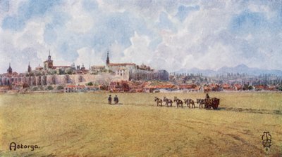 Kuzey İspanya: Astorga, Güneydoğudan (renkli taş) by Edgar T. A. Wigram