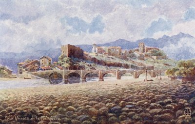 Kuzey İspanya: San Vicente de la Barquera (lito rengi) by Edgar T. A. Wigram