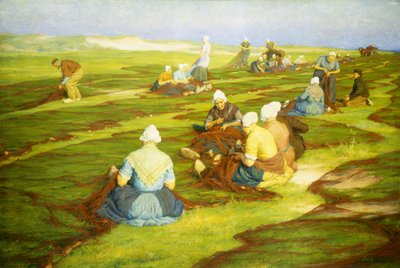 Ağları onarmak (tuval üzerine yağlı boya) by Edgard Farasyn