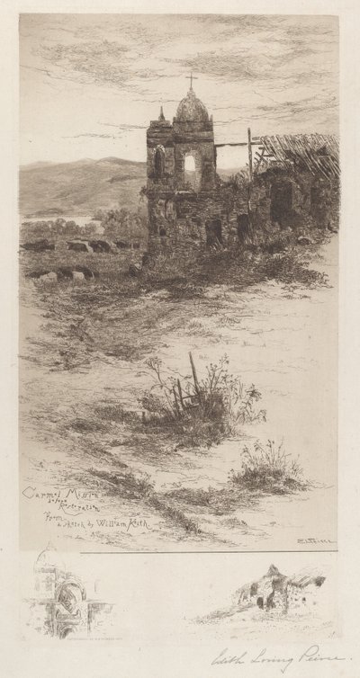 Restorasyon Öncesi Carmel Misyonu by Edith Loring Peirce Getchell, after William Keith