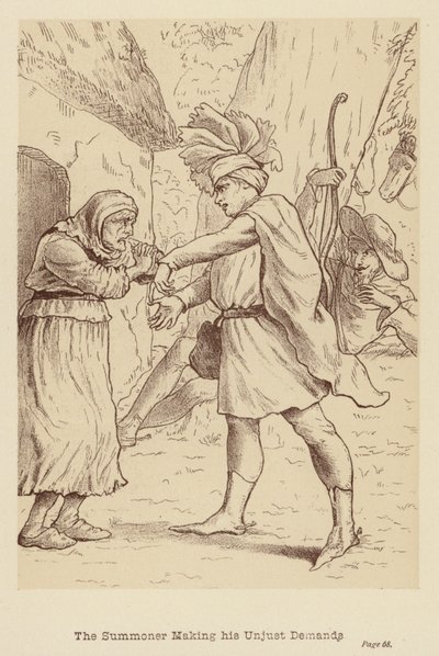 Haksız Taleplerde Bulunan Çağırıcı (taş baskı) by Edith Scannell