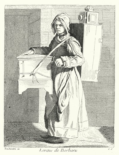 Namlu Orgu Oyuncusu (gravür) by Edmé (after) Bouchardon