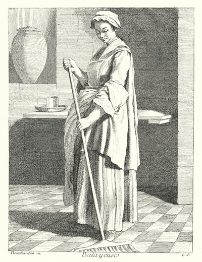 Süpürücü (gravür) by Edmé (after) Bouchardon