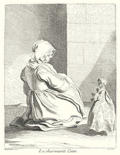 Büyüleyici Fahişe (gravür) by Edmé (after) Bouchardon