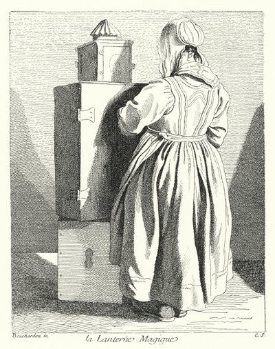 Sihirli Fener (gravür) by Edmé (after) Bouchardon