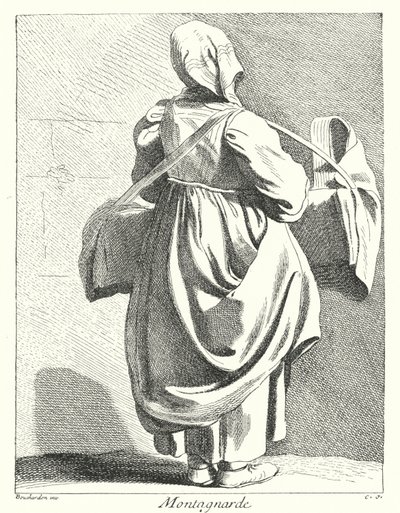 Dağlardan Gelen Kadın (gravür) by Edmé (after) Bouchardon