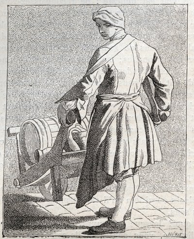 Sirke tüccarı - Pepetit metier de Paris (Aşağı İnsanlarda veya Paris Krizinde alınan çalışmalar) - Edme Bouchardon (1698-1762) tarafından gravür by Edmé Bouchardon