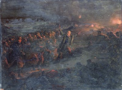 General Monet tarafından Selinghinsk tabyasına saldırı, 24 Şubat by Edme Adolphe Fontaine