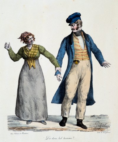 Fuhuş: “” Çok yakışıklı bir adam söyle”” - Edme Jean Pigal (1798-1872), litografi 1824