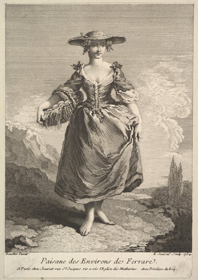 Ferrara Çevresinden Köylü Kadın, 1734. by Edme Jeaurat