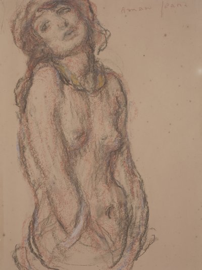 Çıplak (kağıt üzerinde mum boya) by Edmond François Aman Jean