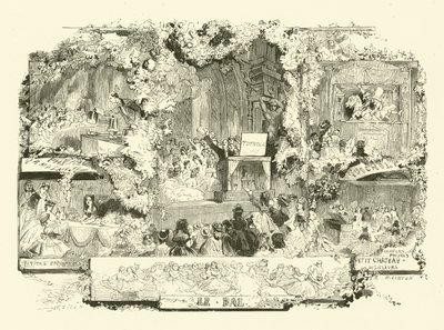 Paris yaşamından sahneler (gravür) by Edmond (after) Morin